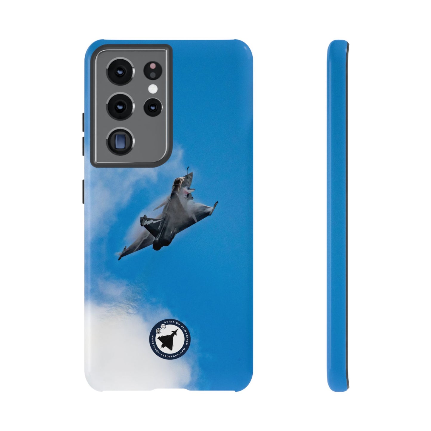 Side Angle of Dassault Rafale Samsung Case – Sleek & Strong