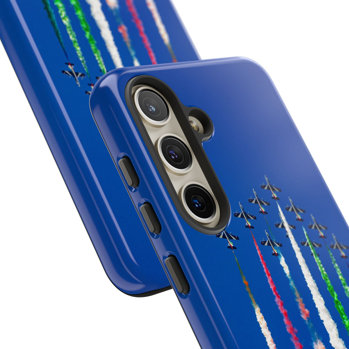 Frecce Tricolori formation trailing tricolour smoke aviation photo Samsung Galaxy tough phone case – view 27