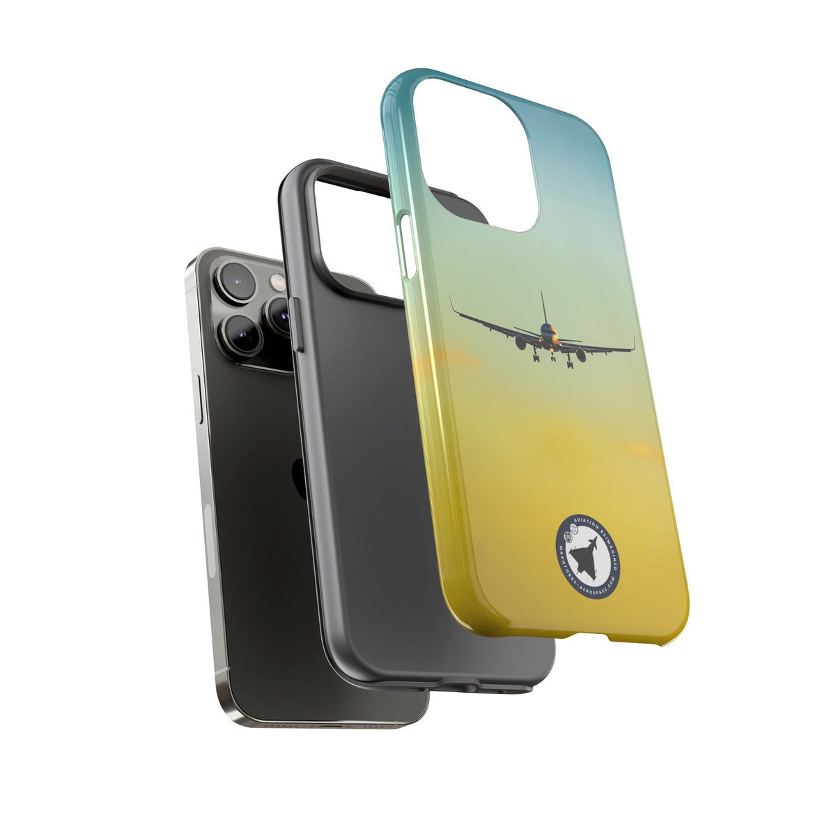United Airlines Boeing 757 head-on on final approach aviation photo iPhone tough phone case – view 48