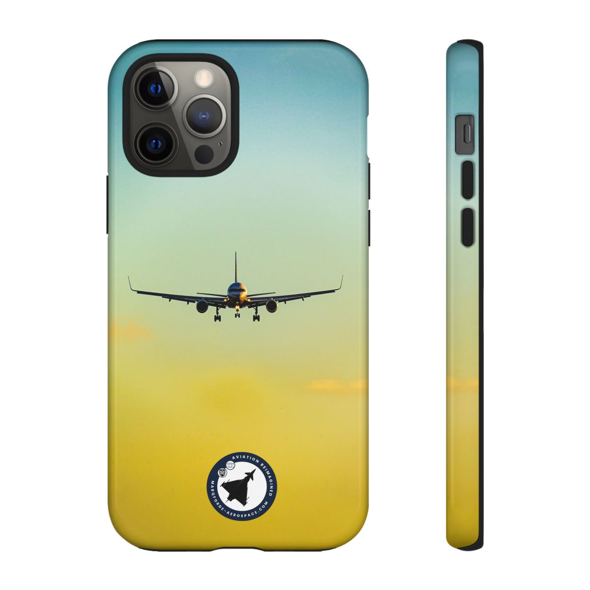 United Airlines Boeing 757 head-on on final approach aviation photo iPhone tough phone case – view 13