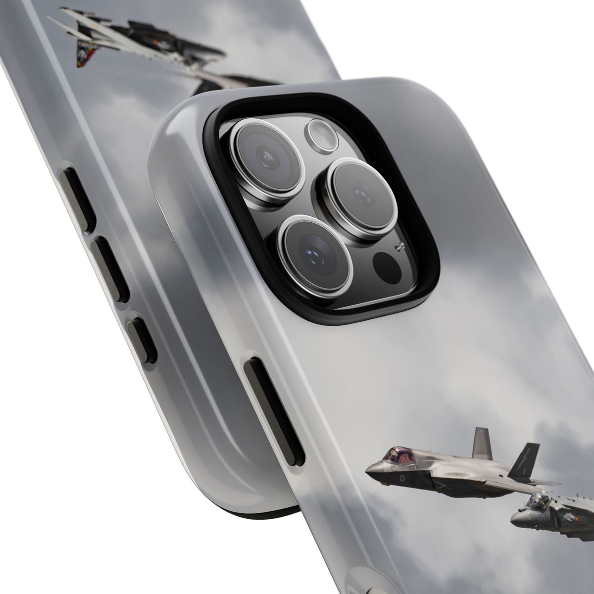 RAF F-35B and Spanish Navy Harrier in formation aviation photo iPhone tough phone case – view 42