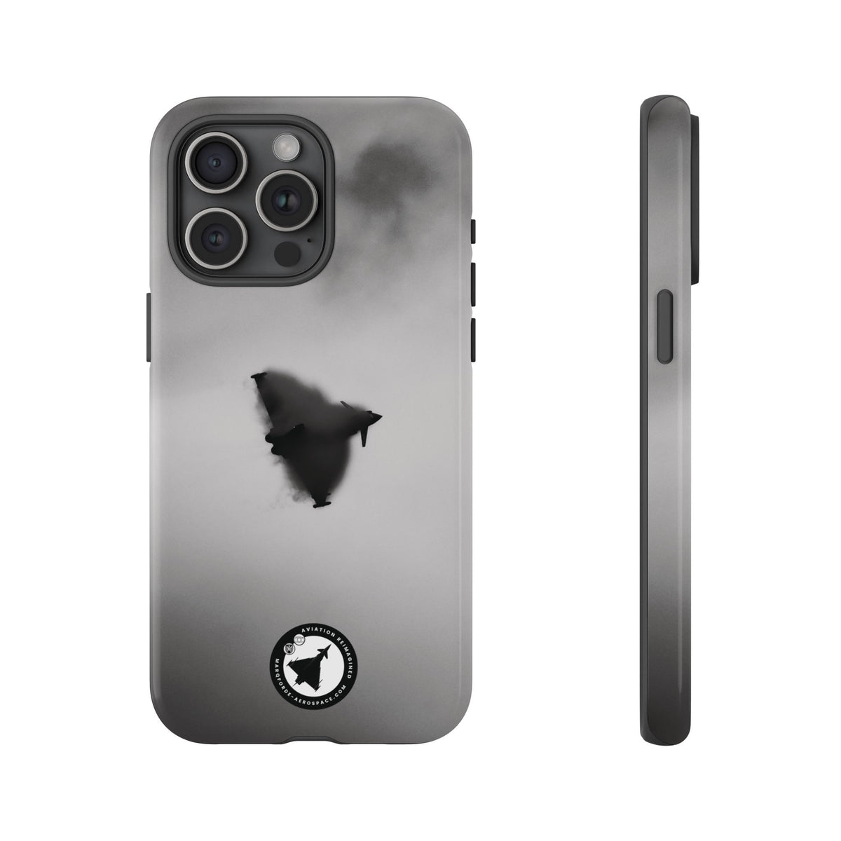 RAF Typhoon almost hidden in a cloud of vapour aviation photo iPhone tough phone case – view 26