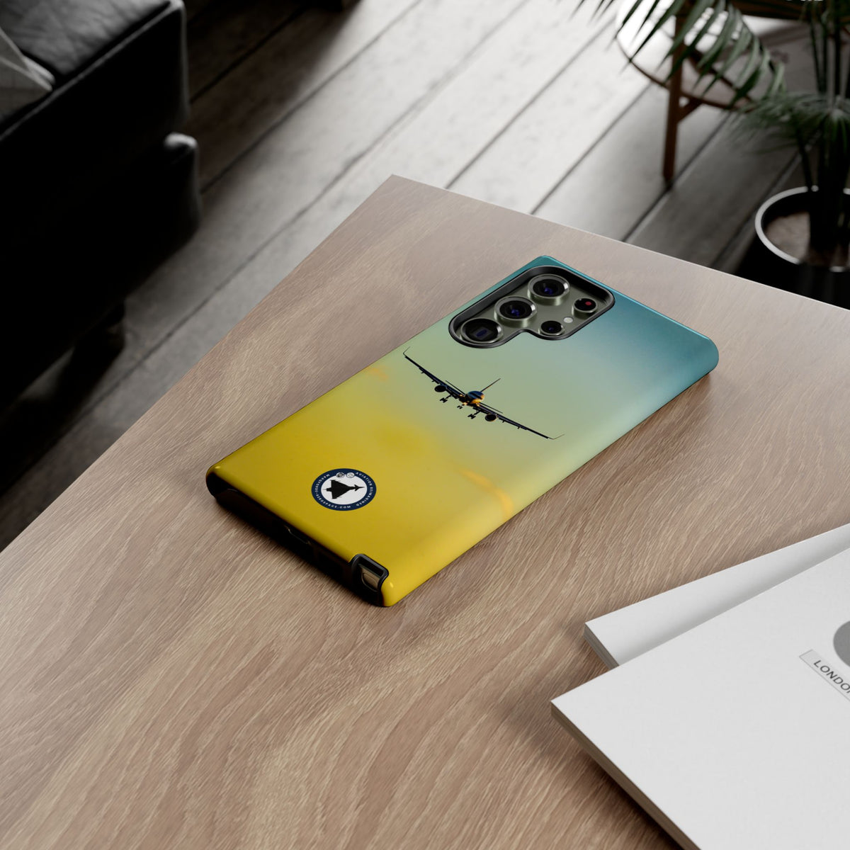 United Airlines Boeing 757 head-on on final approach aviation photo Samsung Galaxy tough phone case – view 38
