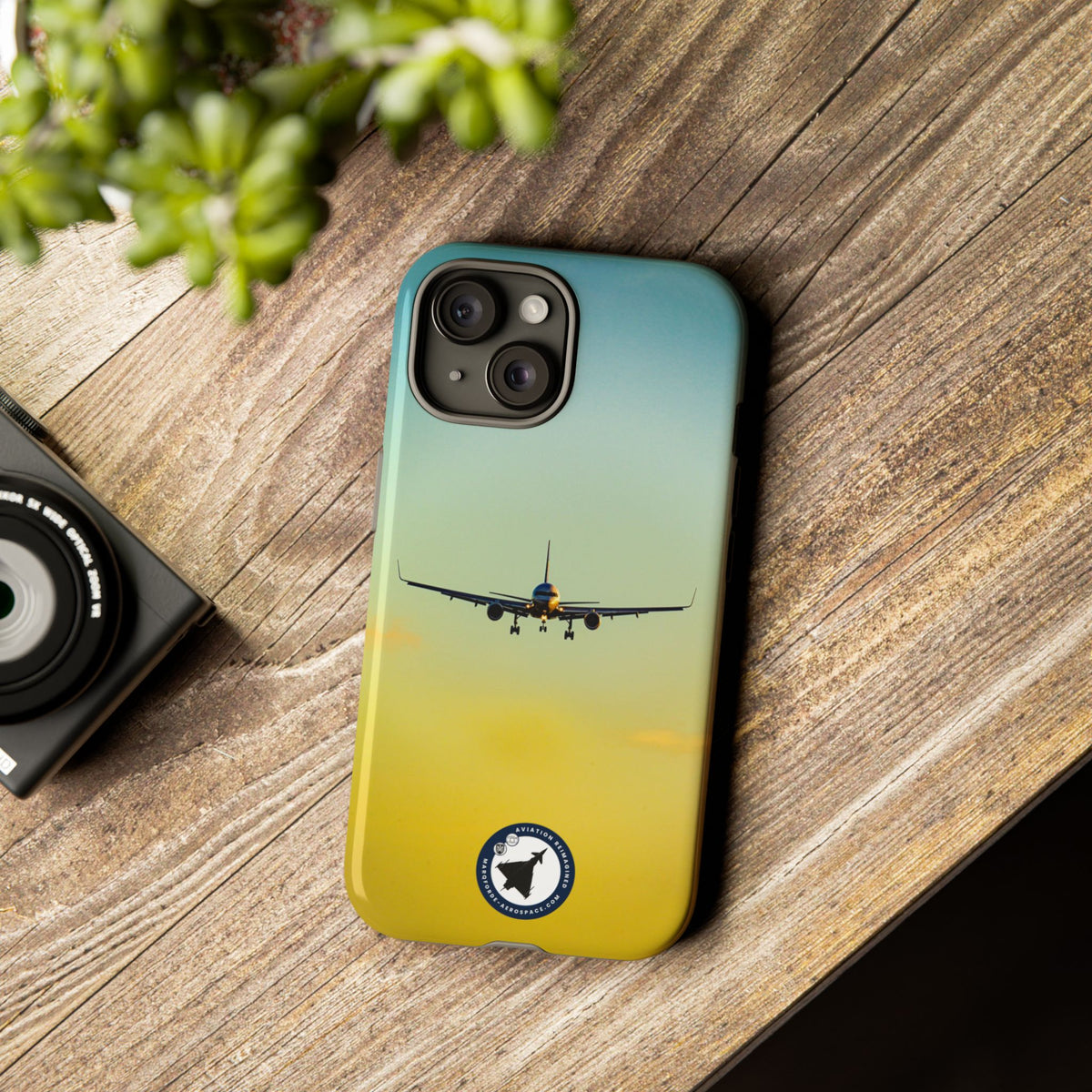 United Airlines Boeing 757 head-on on final approach aviation photo iPhone tough phone case – view 51
