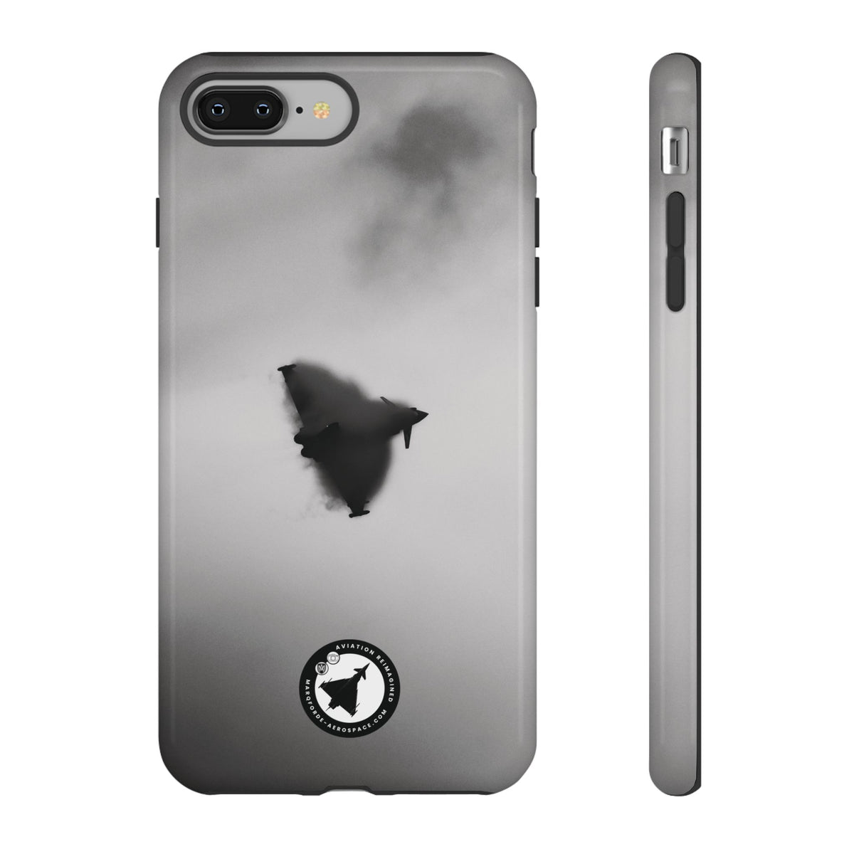 RAF Typhoon almost hidden in a cloud of vapour aviation photo iPhone tough phone case – view 4