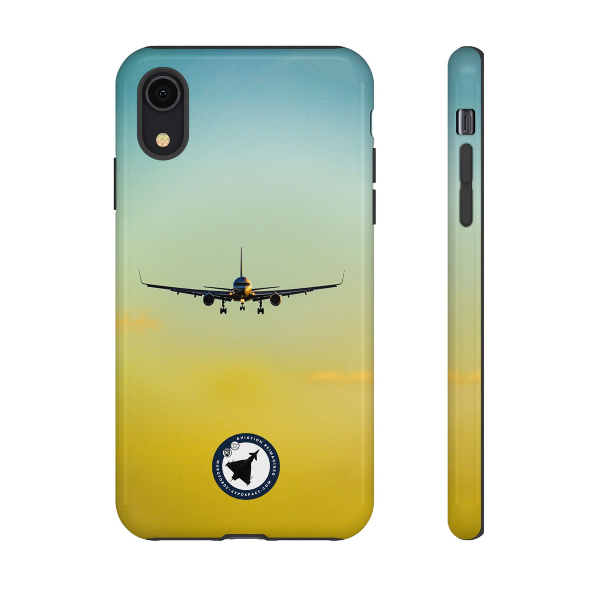 United Airlines Boeing 757 head-on on final approach aviation photo iPhone tough phone case – view 5