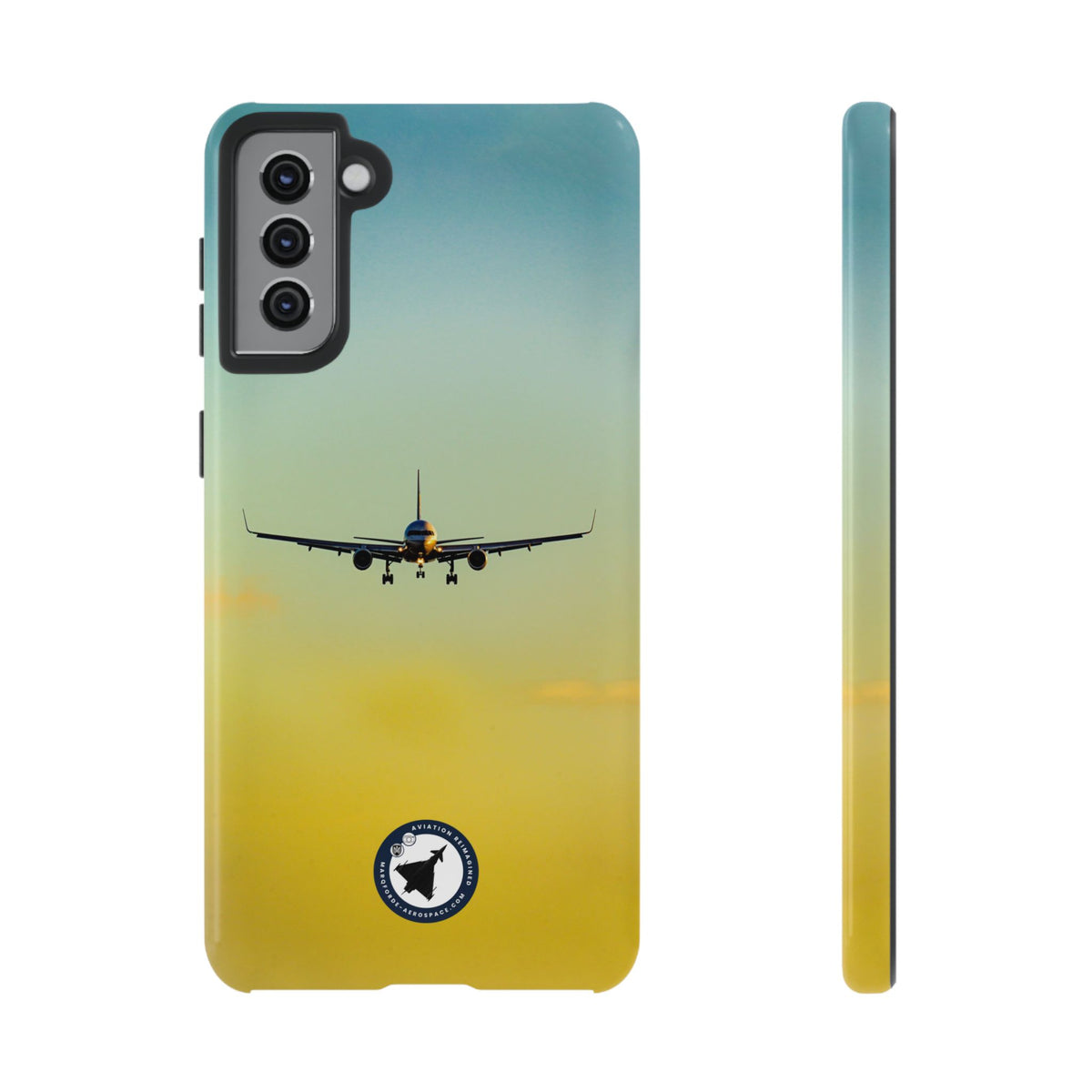 United Airlines Boeing 757 head-on on final approach aviation photo Samsung Galaxy tough phone case – view 6