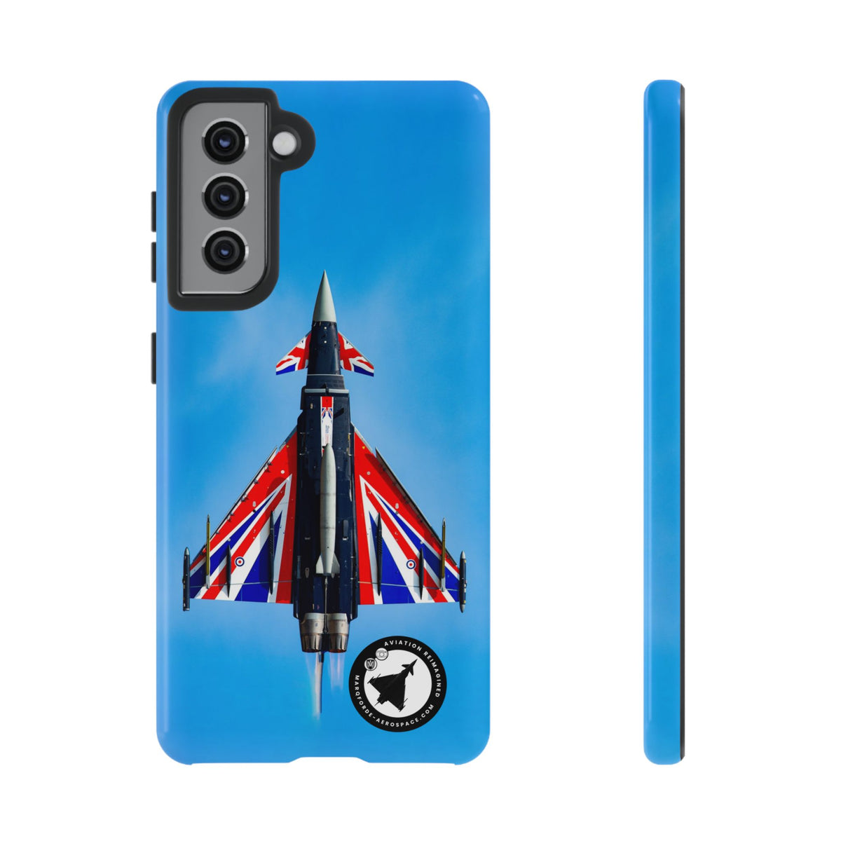 Union Flag Typhoon Blackjack climbing, seen from below aviation photo Samsung Galaxy tough phone case – view 2