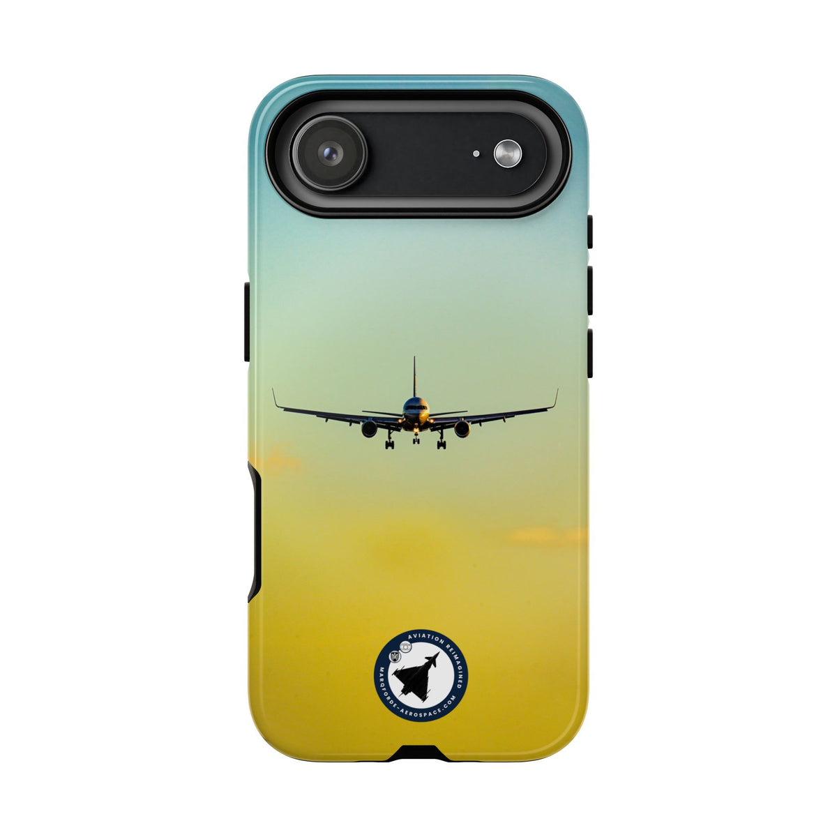 United Airlines Boeing 757 head-on on final approach aviation photo iPhone tough phone case – view 31