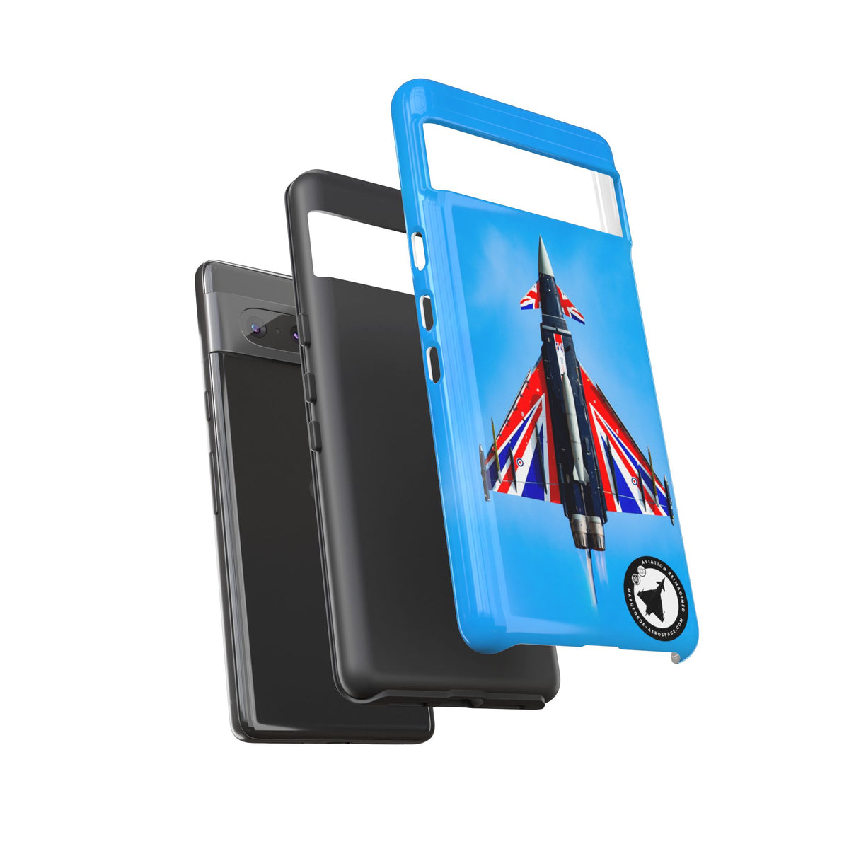 Union Flag Typhoon Blackjack climbing, seen from below aviation photo Google Pixel tough phone case – view 10