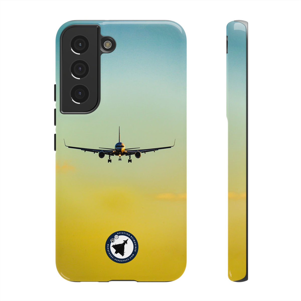 United Airlines Boeing 757 head-on on final approach aviation photo Samsung Galaxy tough phone case – view 9