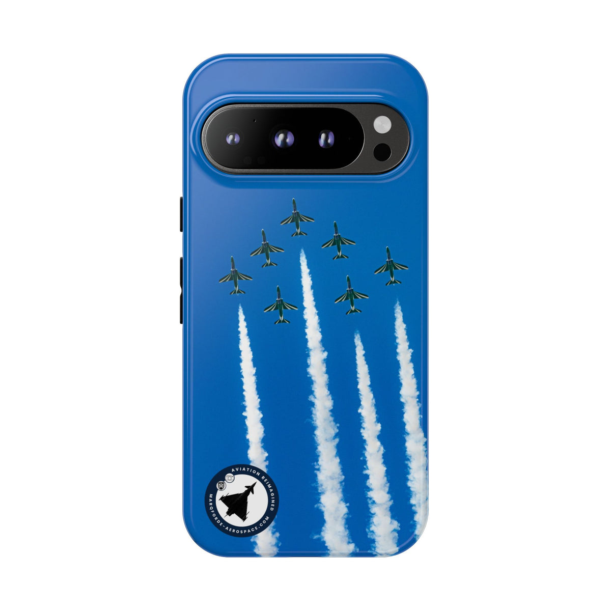 Saudi Hawks formation climbing with white smoke aviation photo Google Pixel tough phone case – view 6