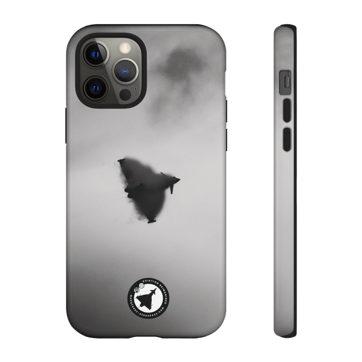 RAF Typhoon almost hidden in a cloud of vapour aviation photo iPhone tough phone case – view 14