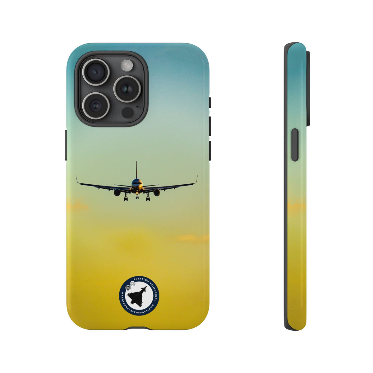 United Airlines Boeing 757 head-on on final approach aviation photo iPhone tough phone case – view 26