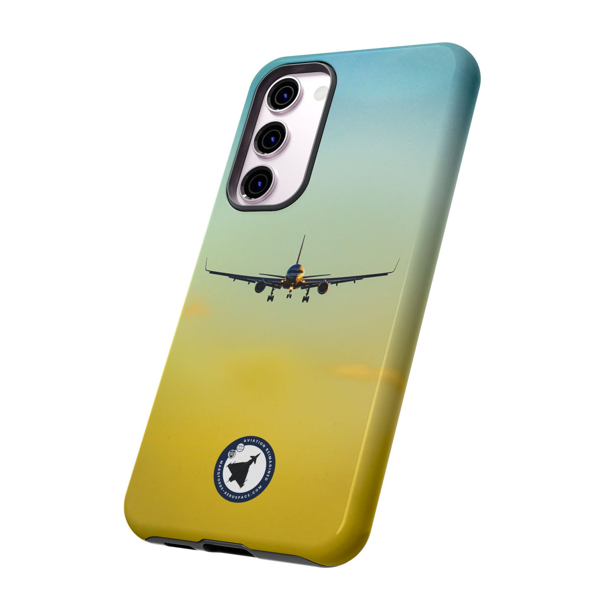 United Airlines Boeing 757 head-on on final approach aviation photo Samsung Galaxy tough phone case – view 33