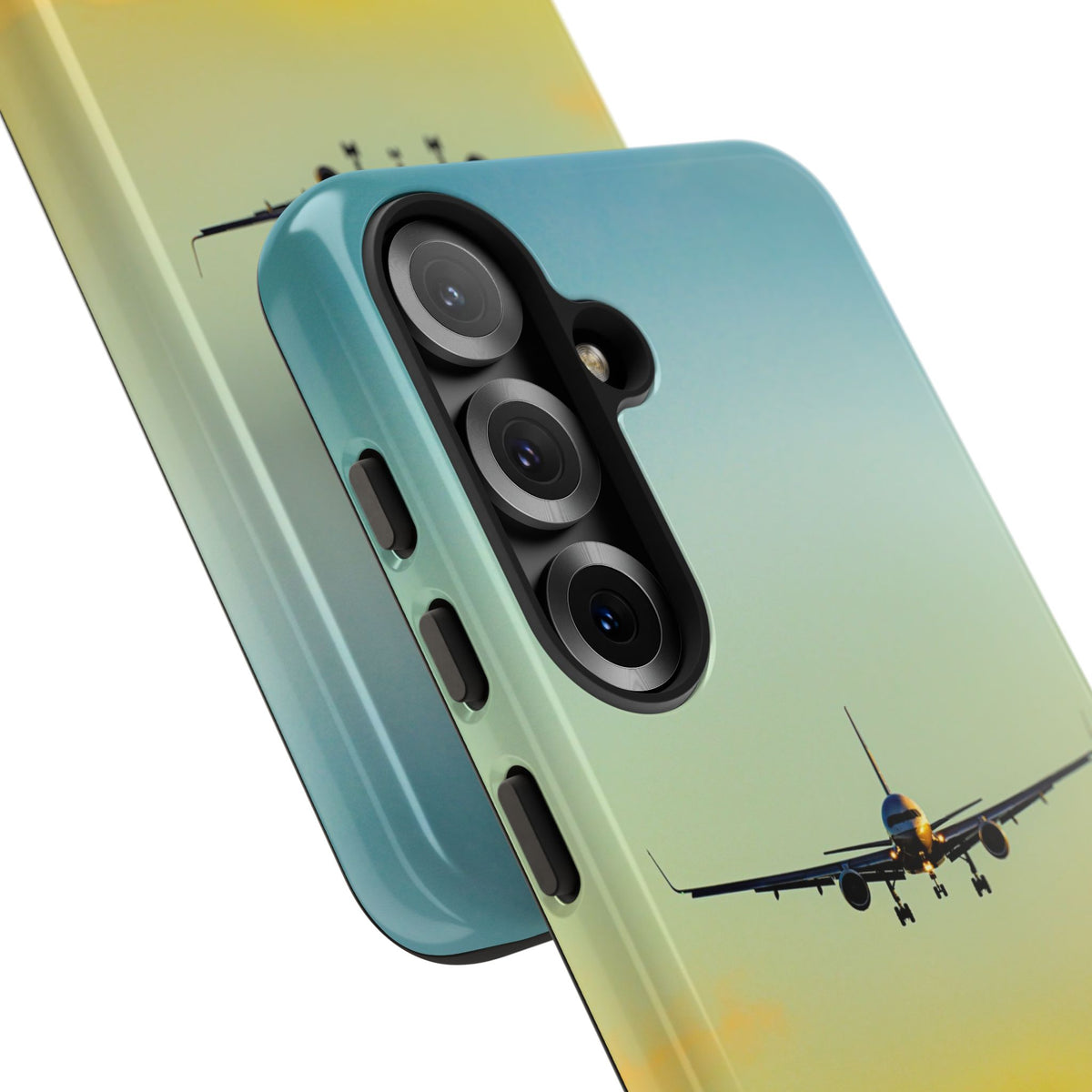 United Airlines Boeing 757 head-on on final approach aviation photo Samsung Galaxy tough phone case – view 48