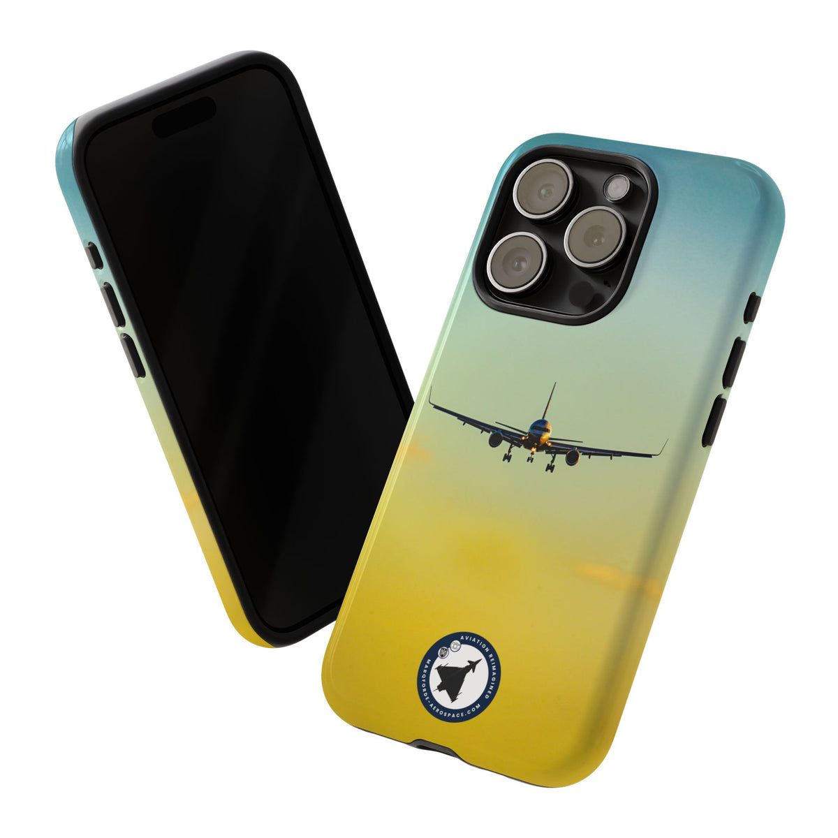 United Airlines Boeing 757 head-on on final approach aviation photo iPhone tough phone case – view 54