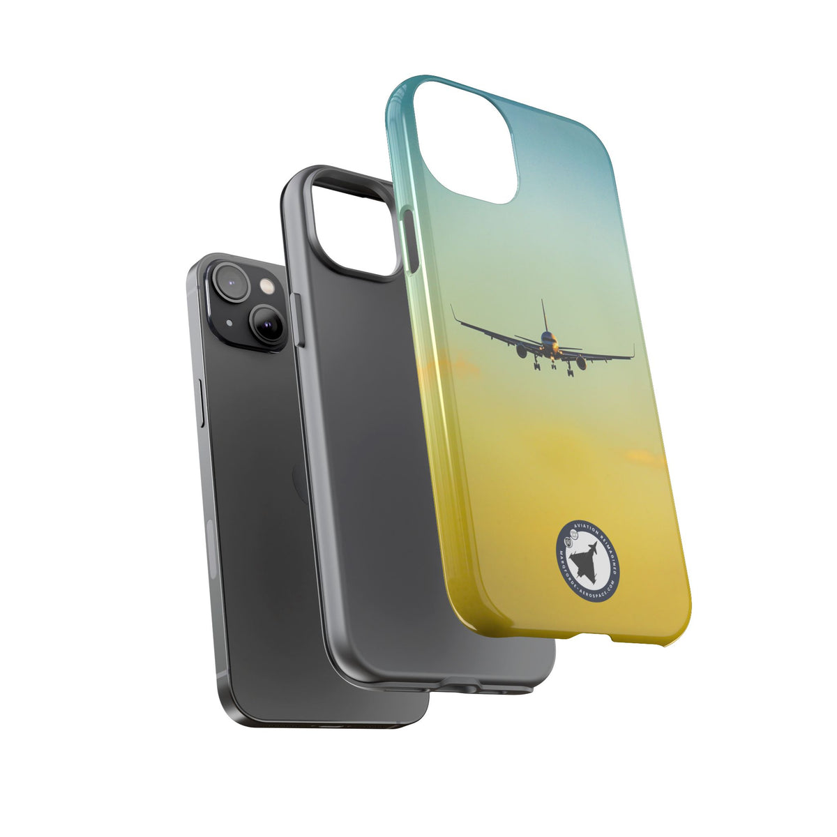 United Airlines Boeing 757 head-on on final approach aviation photo iPhone tough phone case – view 45