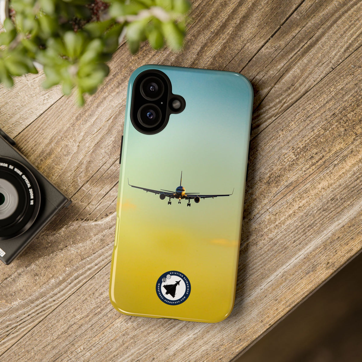 United Airlines Boeing 757 head-on on final approach aviation photo iPhone tough phone case – view 63