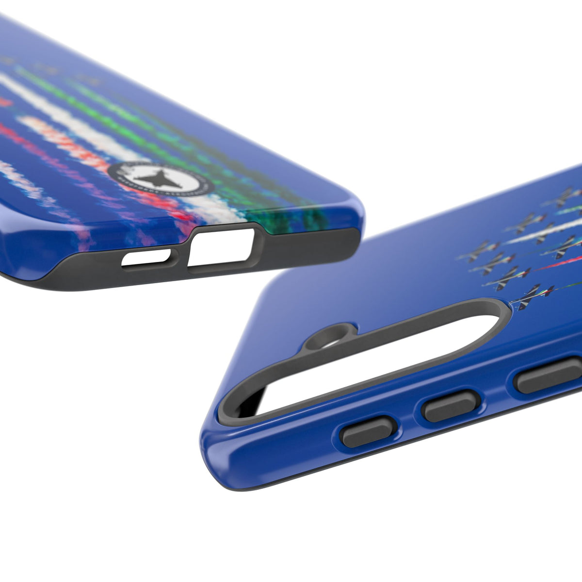 Frecce Tricolori formation trailing tricolour smoke aviation photo Samsung Galaxy tough phone case – view 57