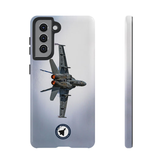 Close-Up of Finnish F-18 Hornet Samsung Case – High-Quality Jet Print