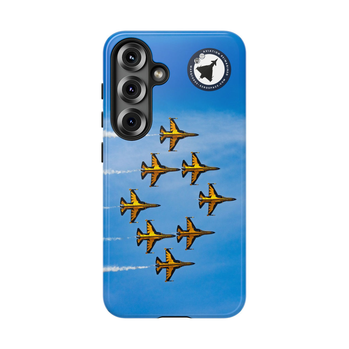 Black Eagles T-50B jets in eight-ship formation aviation photo Samsung Galaxy tough phone case – view 11