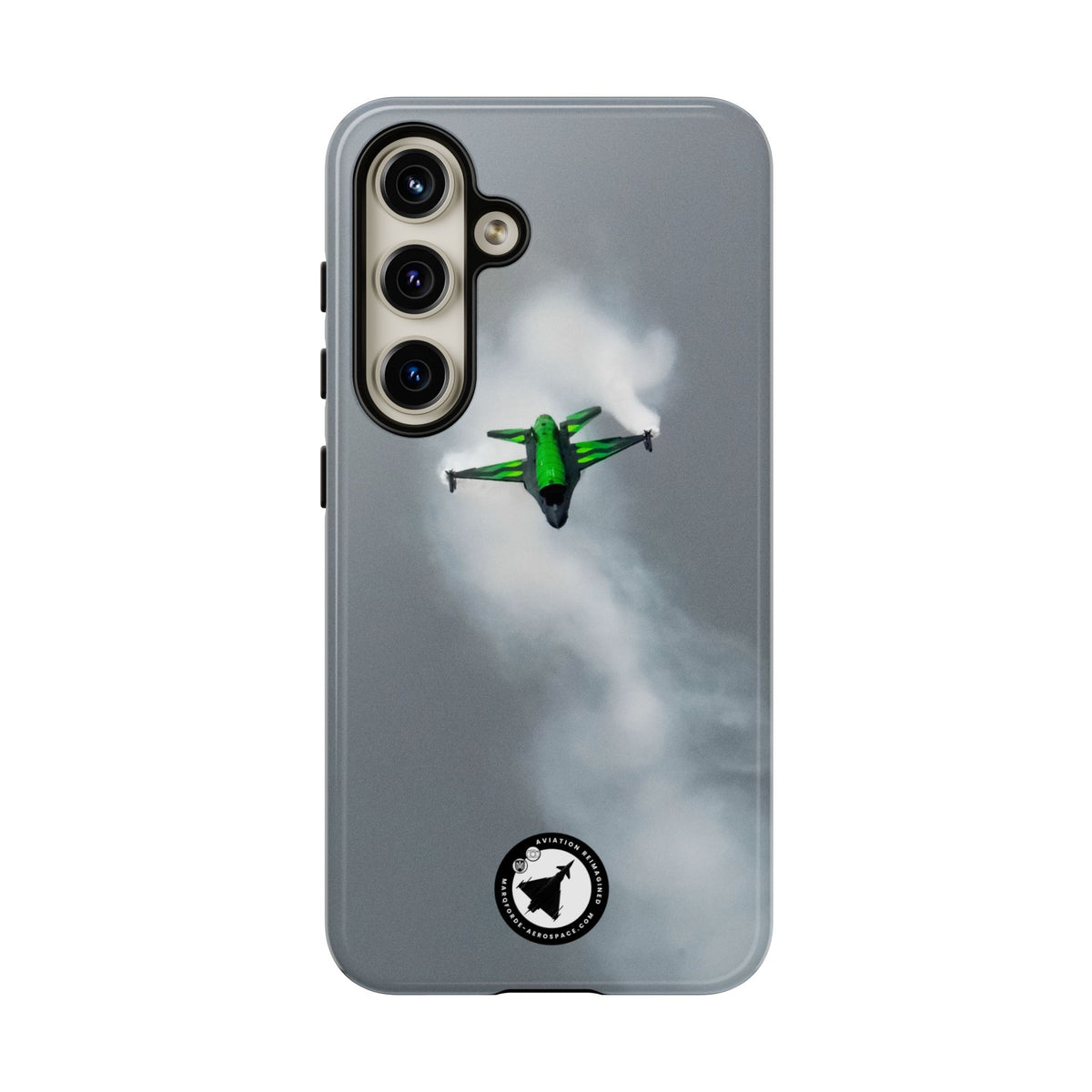 Belgian F-16 Dream Viper head-on in vapour cloud aviation photo Samsung Galaxy tough phone case – view 13