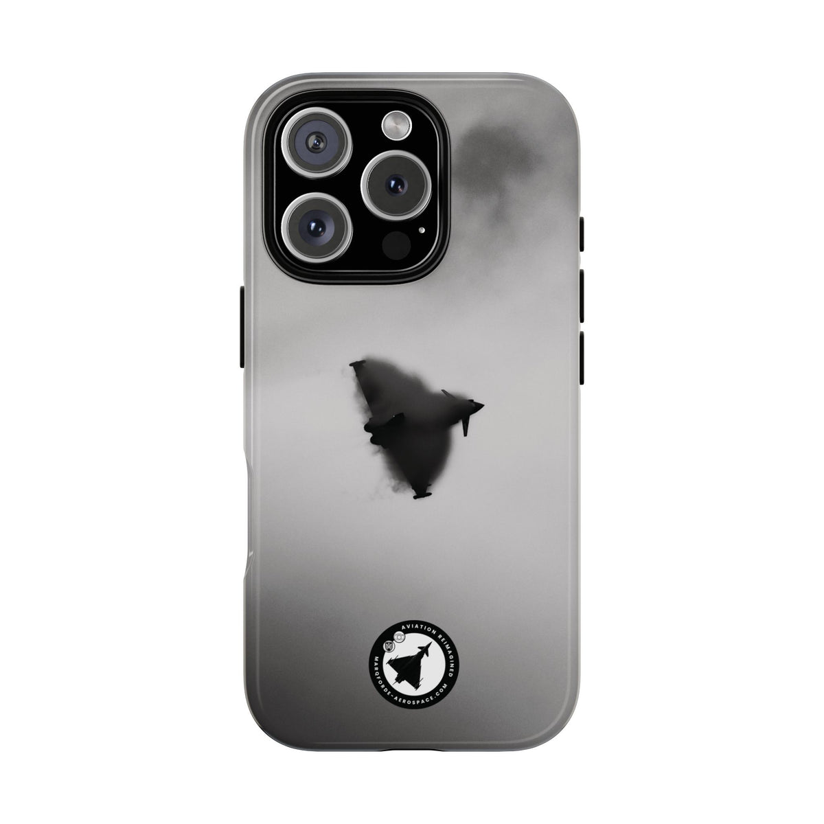 RAF Typhoon almost hidden in a cloud of vapour aviation photo iPhone tough phone case – view 29