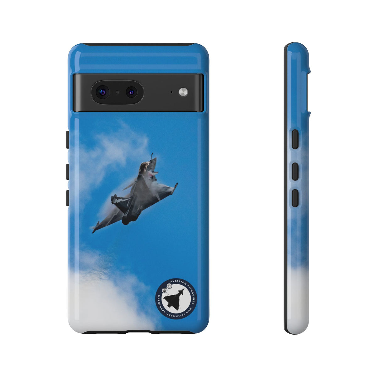 French Rafale in a high-G pull trailing wing vapour aviation photo Google Pixel tough phone case – view 2