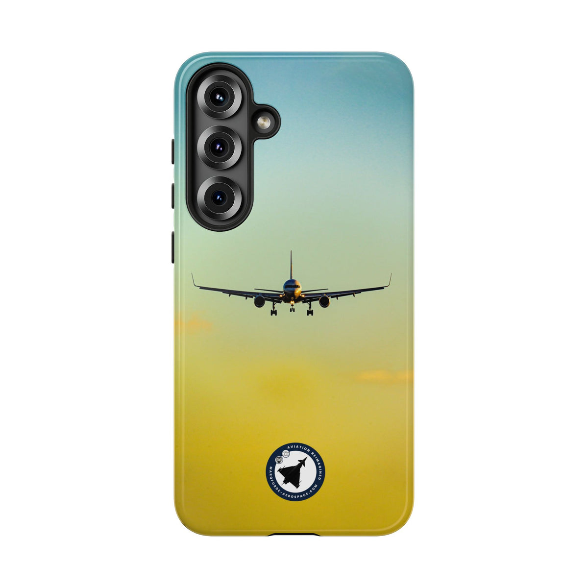 United Airlines Boeing 757 head-on on final approach aviation photo Samsung Galaxy tough phone case – view 19