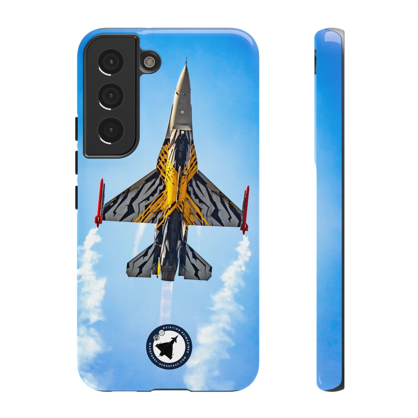 F-16 Viper in Flight – High-Resolution Fighter Jet Phone Case