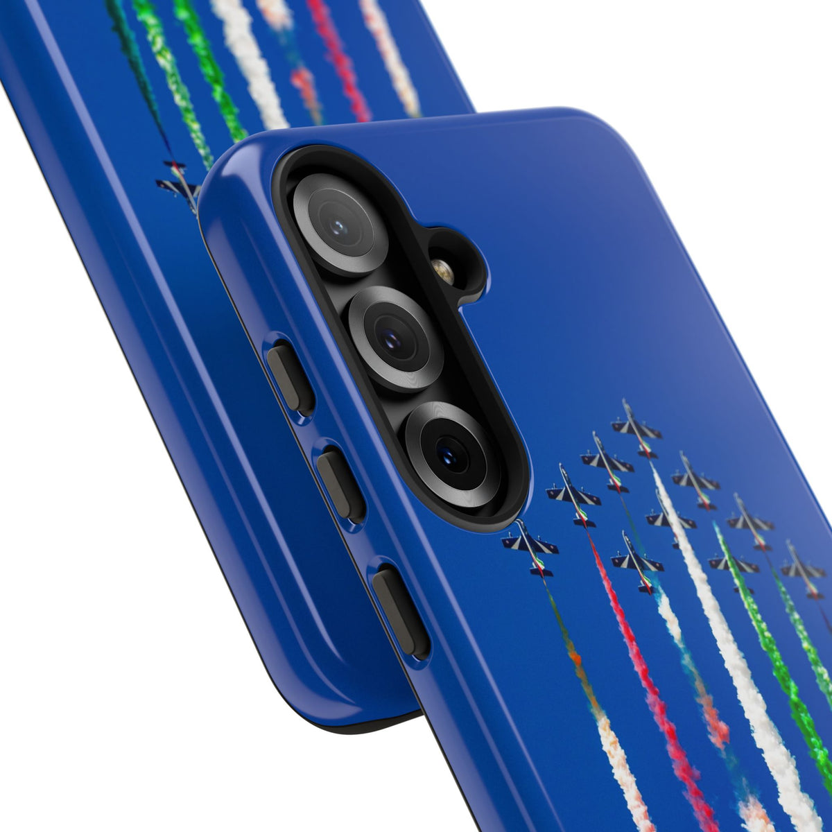 Frecce Tricolori formation trailing tricolour smoke aviation photo Samsung Galaxy tough phone case – view 56