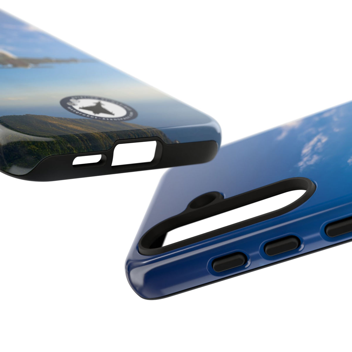 Emirates Airbus A380 climbing head-on over coastline aviation photo Samsung Galaxy tough phone case – view 43