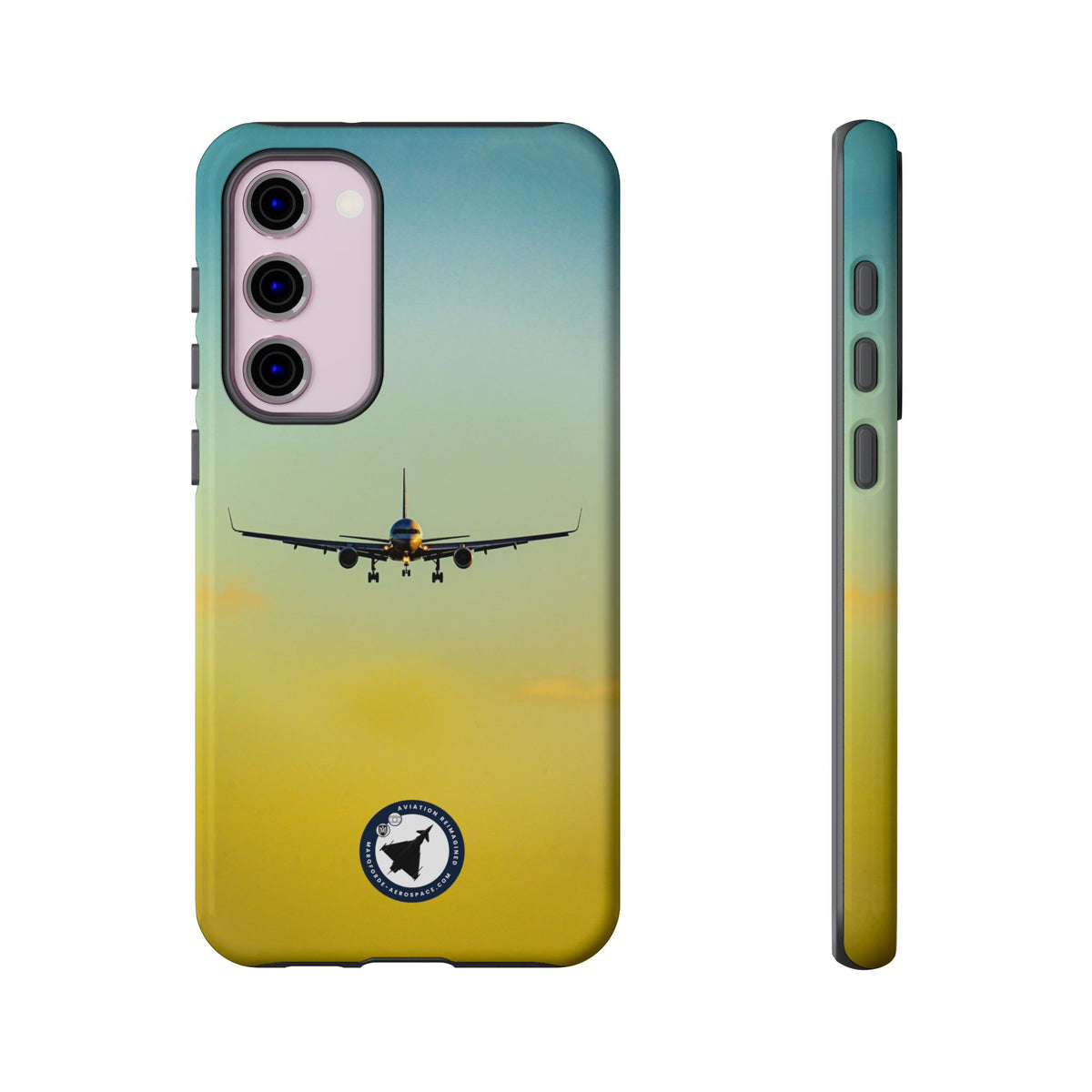 United Airlines Boeing 757 head-on on final approach aviation photo Samsung Galaxy tough phone case – view 13