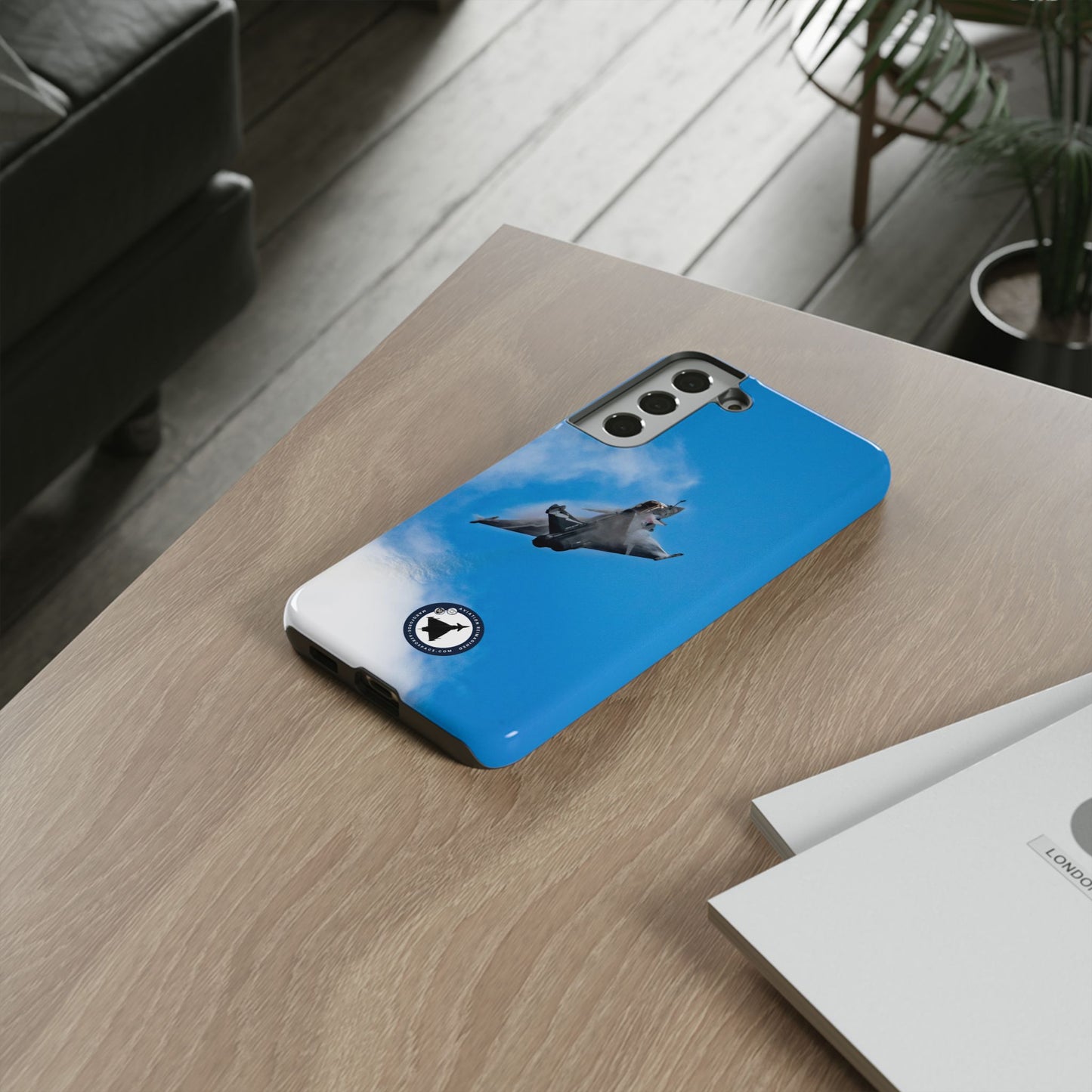 Tough Samsung Case Featuring Dassault Rafale in Aerial Performance
