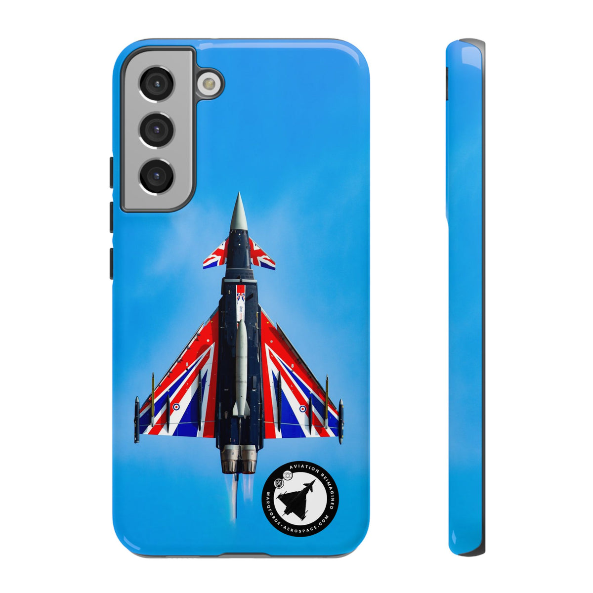 Union Flag Typhoon Blackjack climbing, seen from below aviation photo Samsung Galaxy tough phone case – view 7