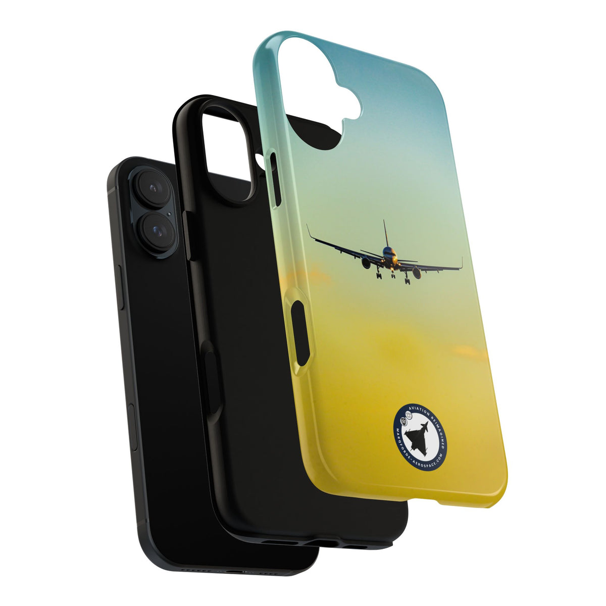 United Airlines Boeing 757 head-on on final approach aviation photo iPhone tough phone case – view 62