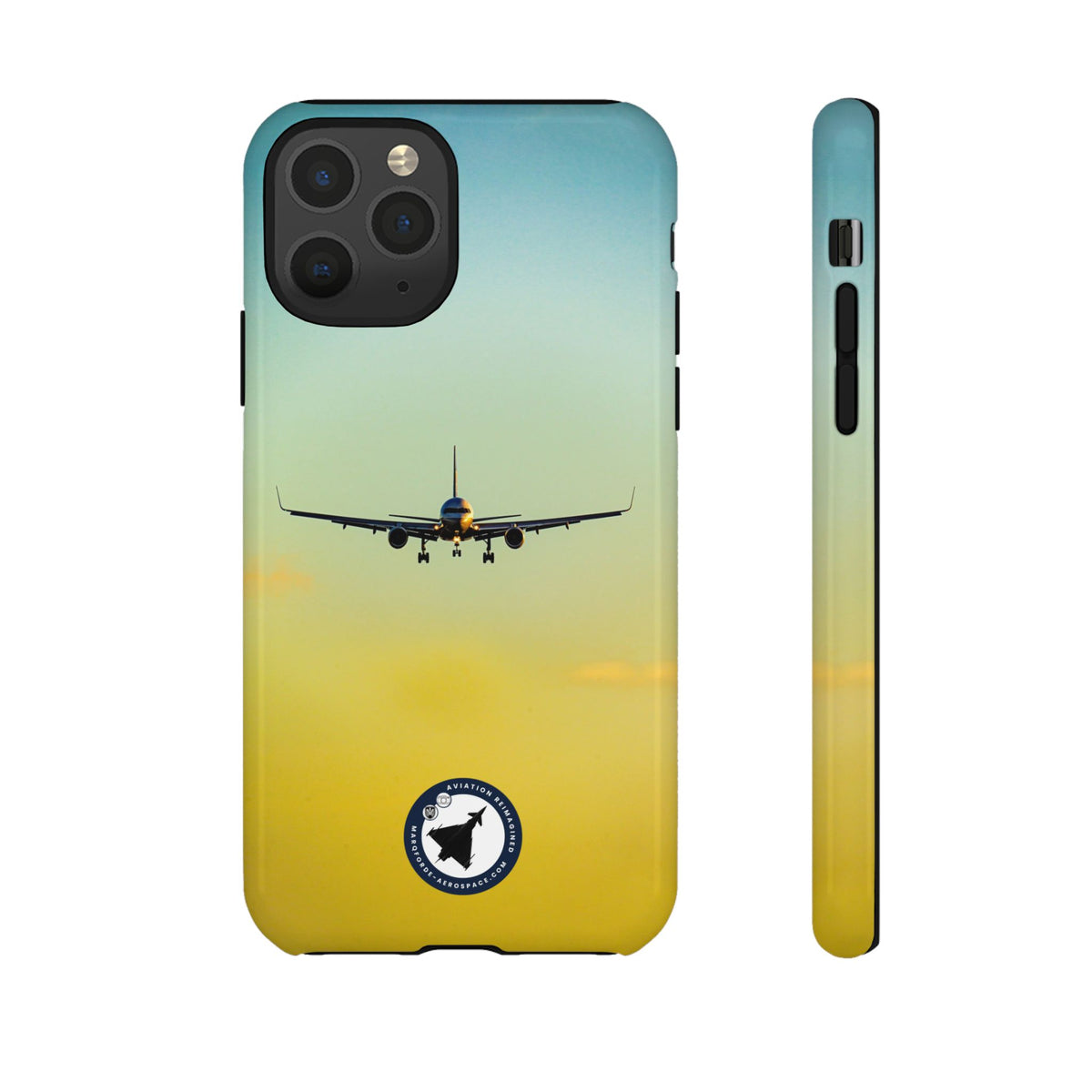 United Airlines Boeing 757 head-on on final approach aviation photo iPhone tough phone case – view 9