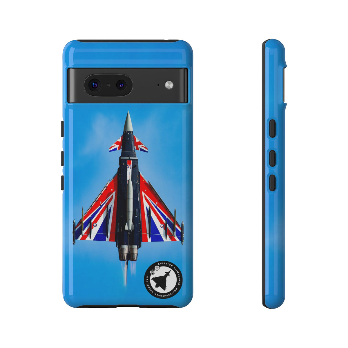 Union Flag Typhoon Blackjack climbing, seen from below aviation photo Google Pixel tough phone case – view 2