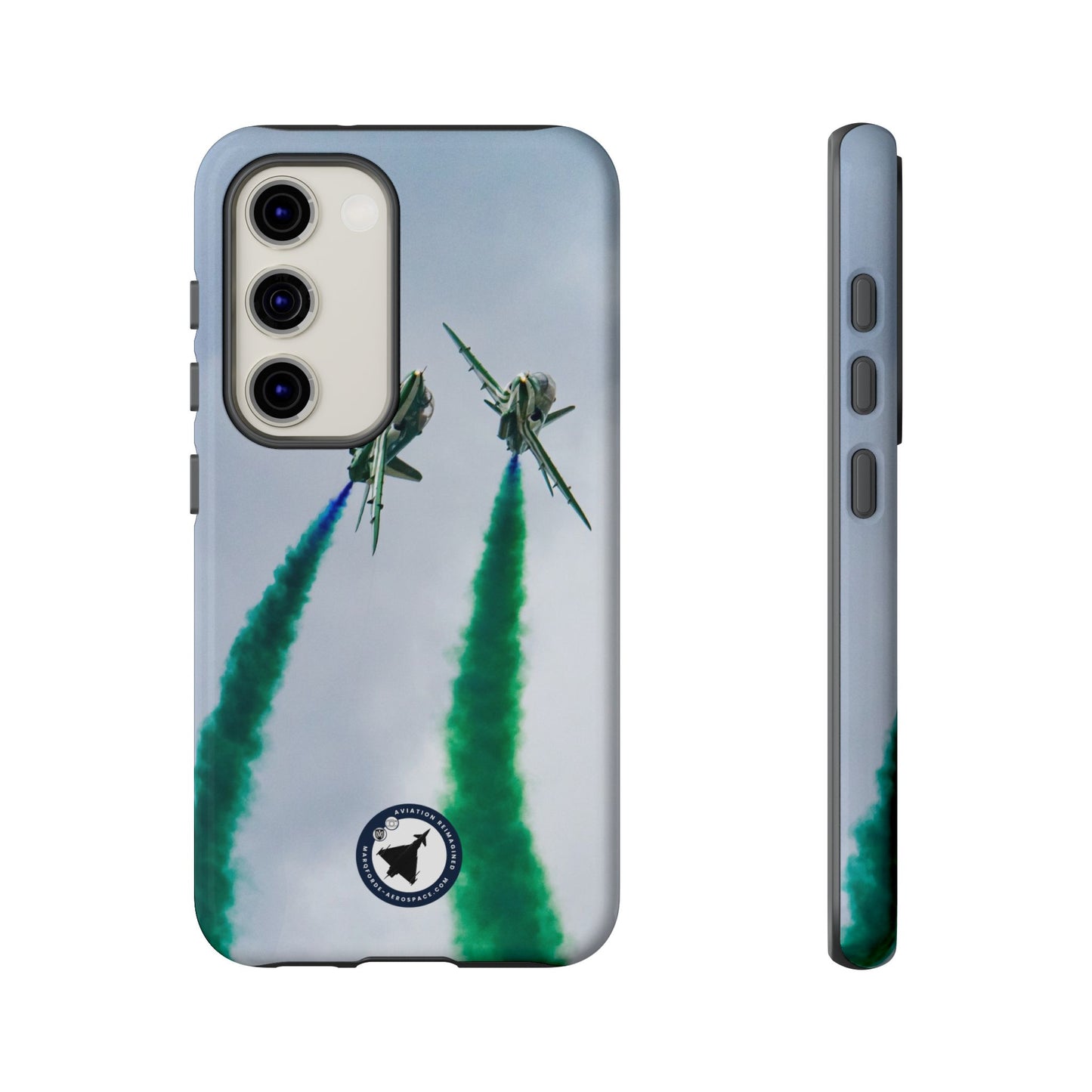 Close-Up of Royal Saudi Hawks Jets Artwork – Military Aerobatics Phone Case