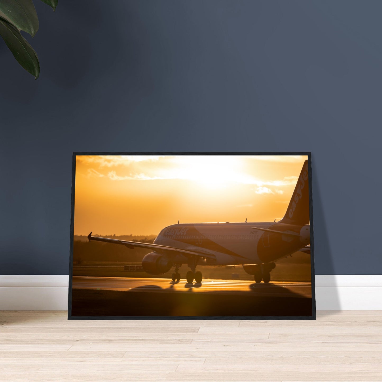 EasyJet Airbus A320 Framed Print – Stunning Sunset Departure Scene