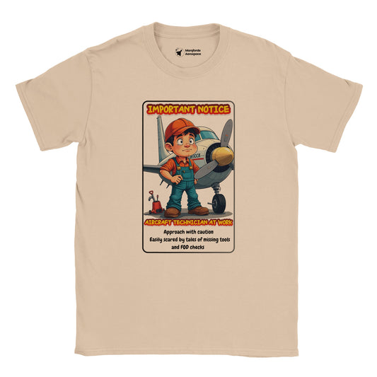 Soft & Stylish Aircraft Technician at Work Tee – Ideal for Engineers & Crew
