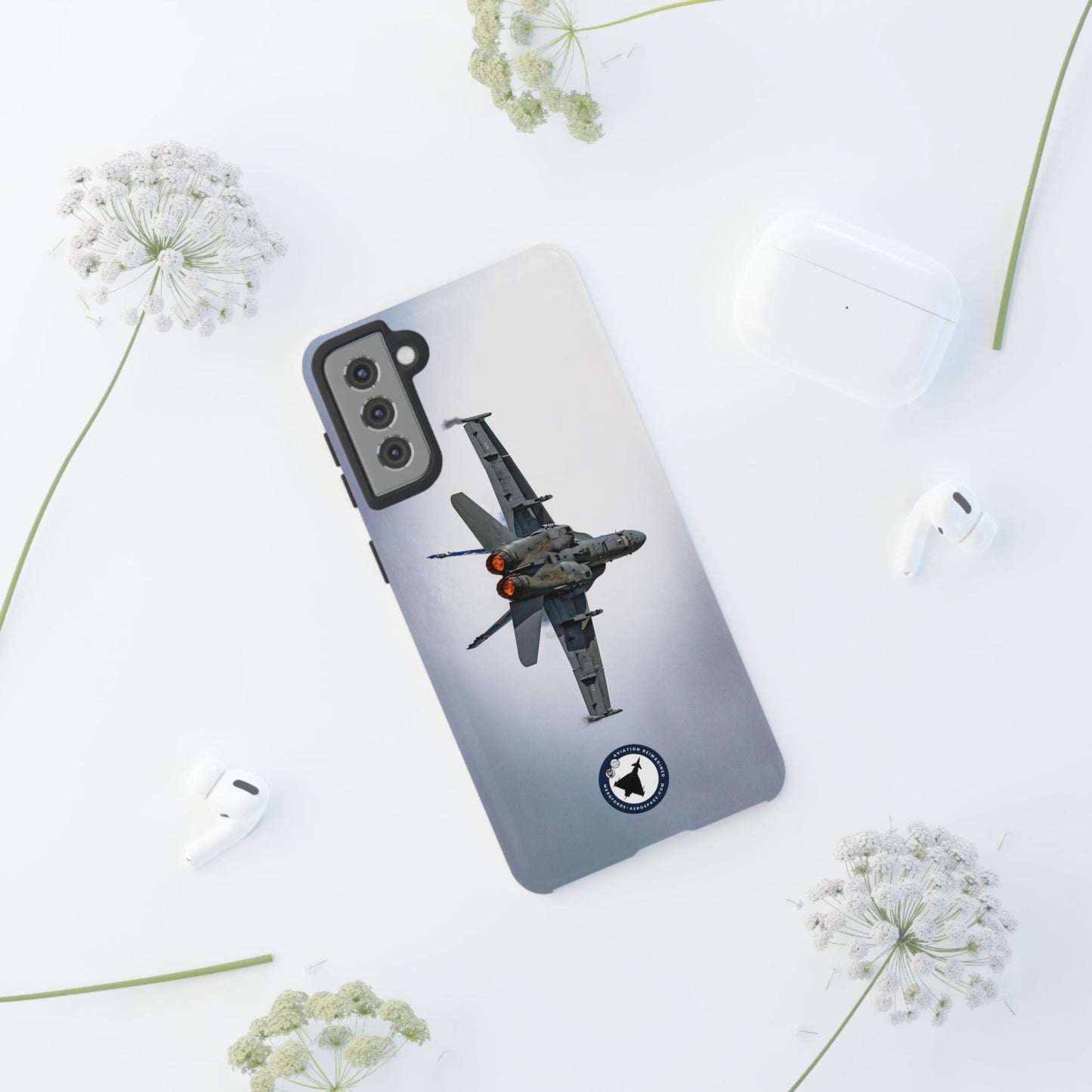 Close-Up of Finnish F-18 Hornet Takeoff – Printed on Samsung Case