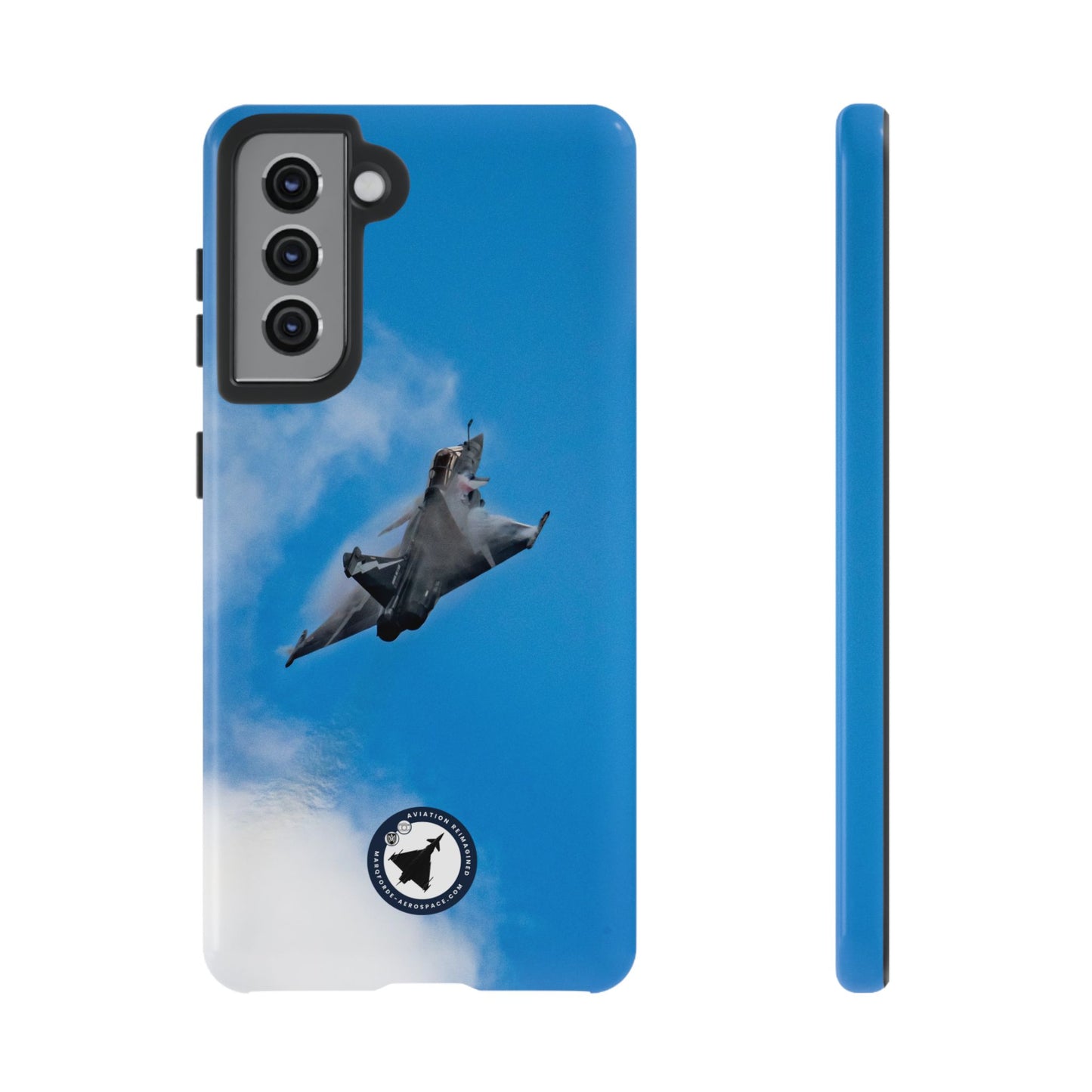 Protective Samsung Case Featuring Dassault Rafale in Flight