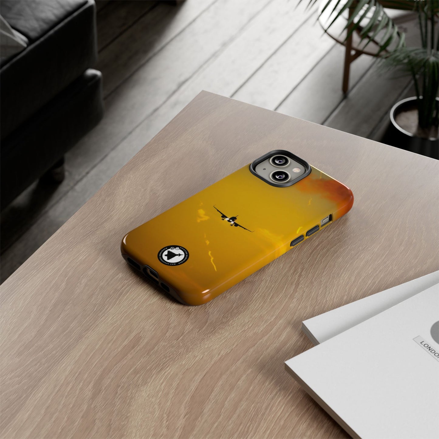 Sunset Flight of Aer Lingus Airbus A321neo – iPhone Tough Case Protection