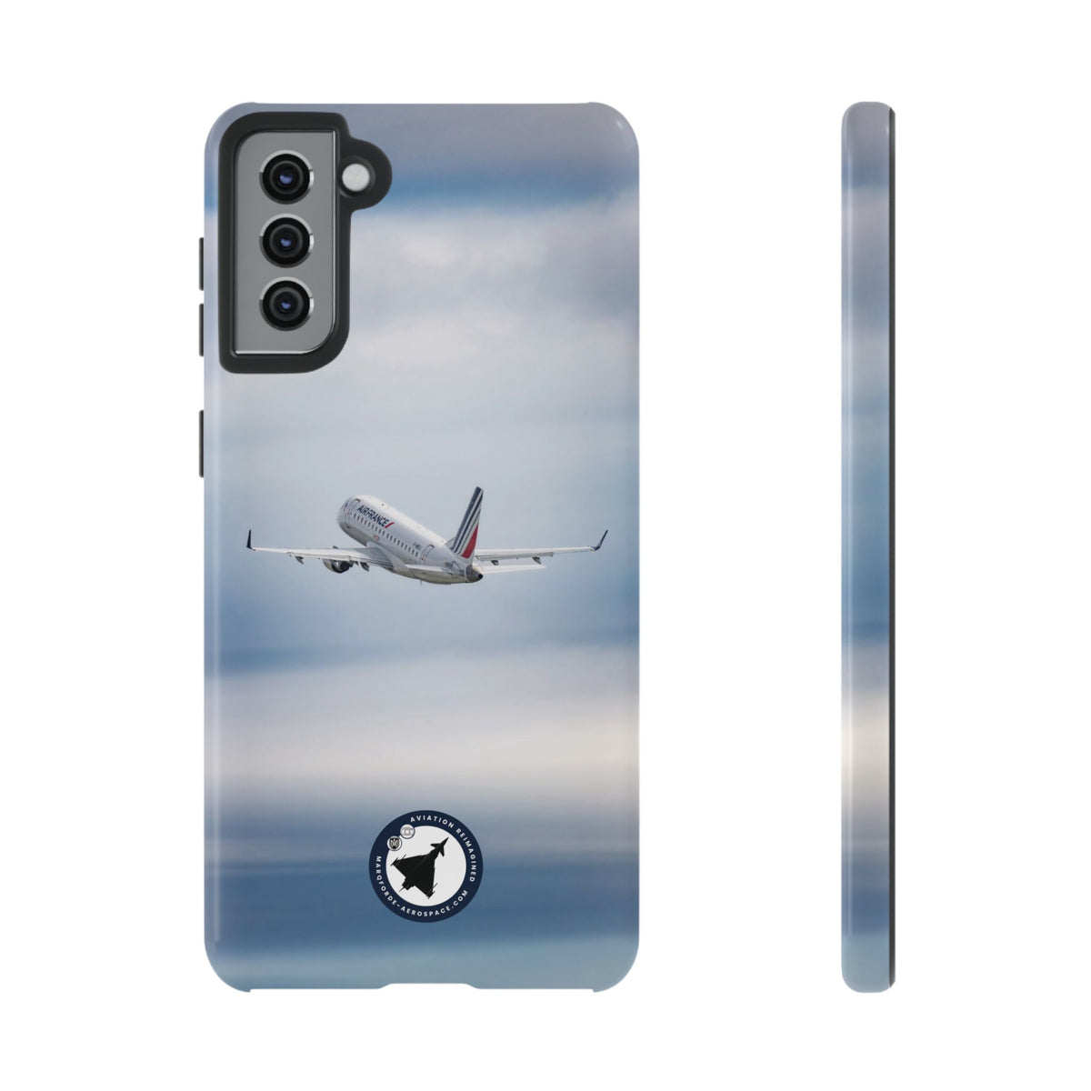 Air France Embraer E190 climbing after take-off aviation photo Samsung Galaxy tough phone case – view 9