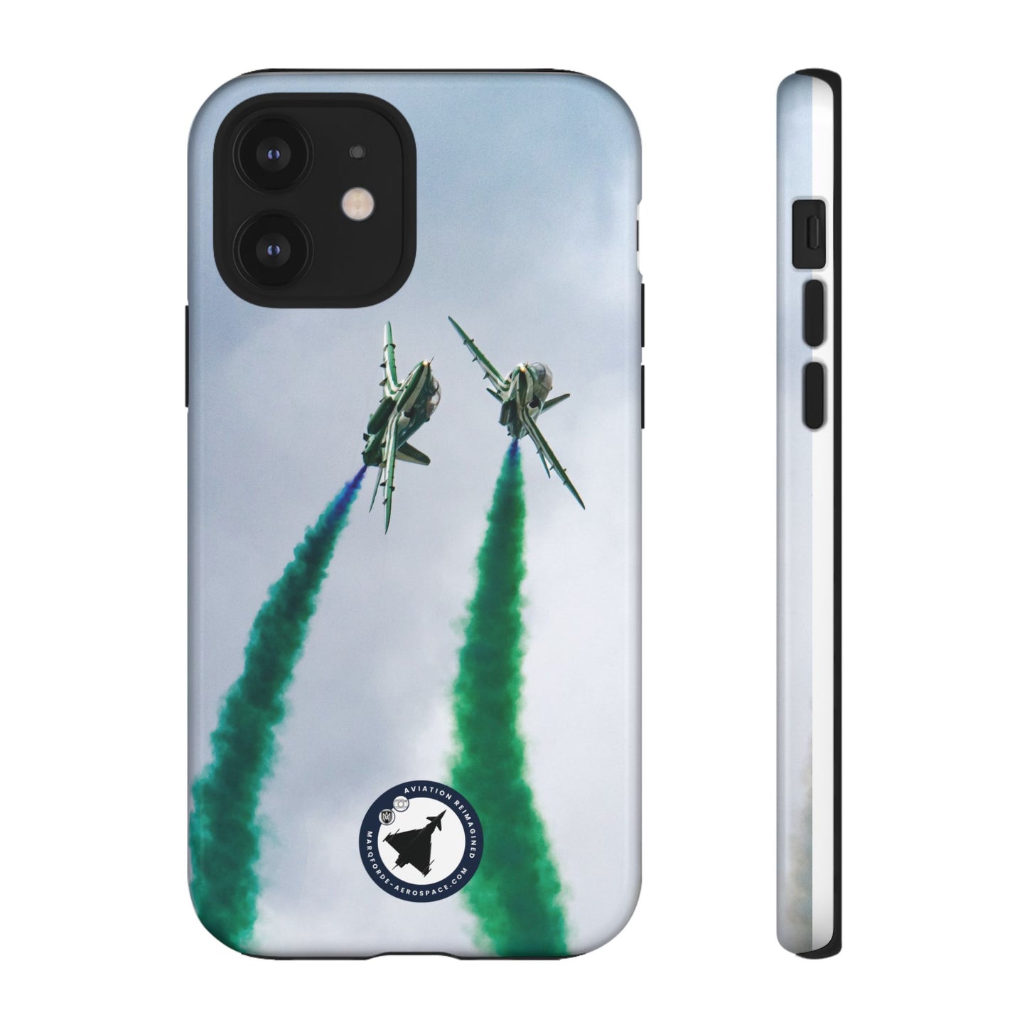 High-Definition Aviation iPhone Case Featuring Saudi Hawks