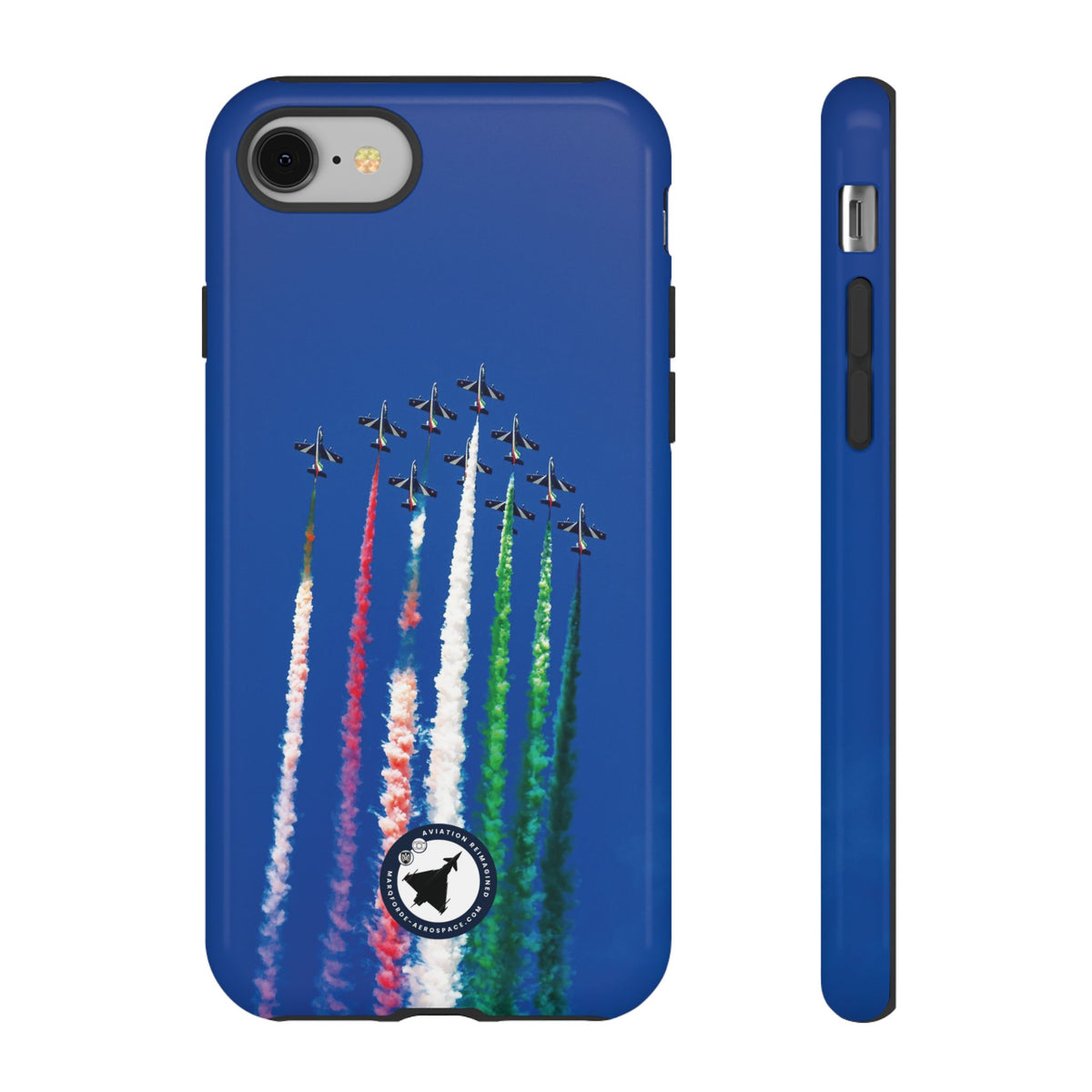 Frecce Tricolori formation trailing tricolour smoke aviation photo iPhone tough phone case – view 4