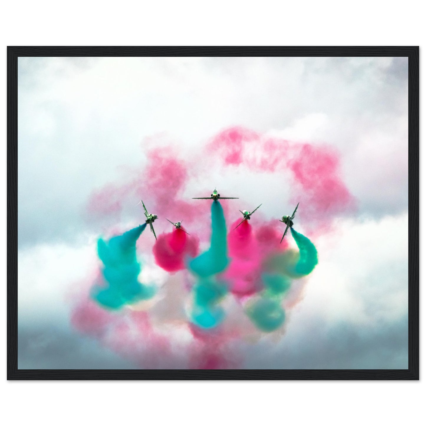 Saudi Hawks Formation Break Framed Print – Stylish & Modern Artwork