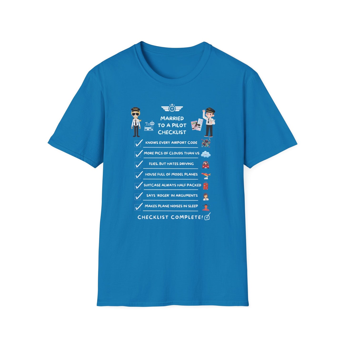 Casual Aviation-Themed T-Shirt – Married to a Pilot Edition
